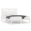 vidaXL Cadre de lit sans matelas blanc bois massif 120x200 cm