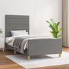 vidaXL Cadre de lit sans matelas gris fonc&eacute; 100x200 cm tissu