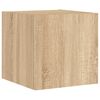 vidaXL Unit&eacute;s murales TV avec LED 4 pcs ch&ecirc;ne sonoma bois d'ing&eacute;nierie