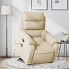 vidaXL Fauteuil inclinable de massage Cr&egrave;me Tissu
