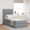 vidaXL Lit avec rangement et matelas Gris clair 100 x 200 cm Polyester
