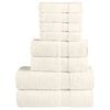 vidaXL Ensemble de serviettes de qualit&eacute; sup&eacute;rieure SOLUND 8 pcs cr&egrave;me