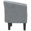 vidaXL Chaise cabriolet gris fonc&eacute; velours