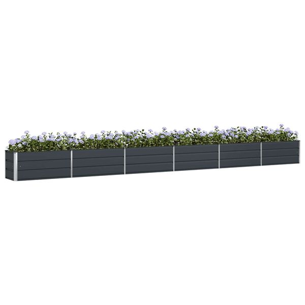 vidaXL Jardini&egrave;re Anthracite 480 x 50 x 45 cm Acier galvanis&eacute;