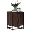 vidaXL Tables de chevet 2 pcs chêne marron bois d'ingénierie et métal
