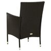 vidaXL Ensemble &agrave; manger d'ext&eacute;rieur 9pcs coussins r&eacute;sine tress&eacute;e noir