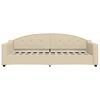 vidaXL Lit de repos sans matelas cr&egrave;me 90x200 cm tissu