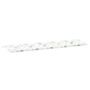 vidaXL Coussin de banc Tissu Oxford Mod&egrave;le feuille 180 x 50 x 3 cm