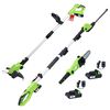 vidaXL Set outils &eacute;lectriques jardin sans fil 3pcs chargeurs/batteries