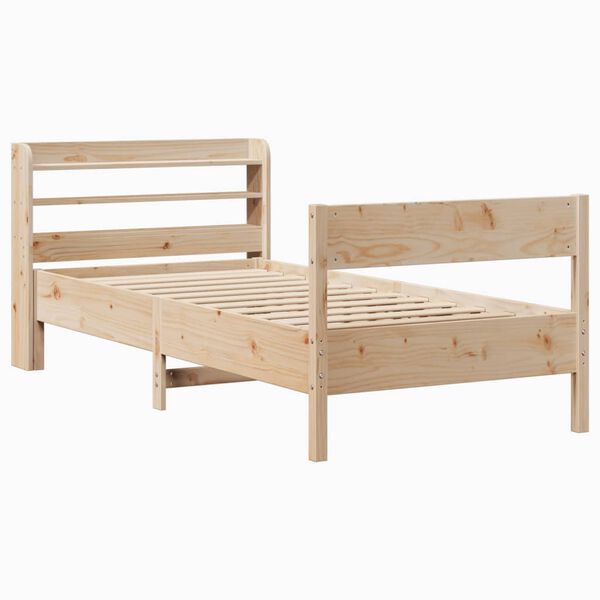 vidaXL Cadre de lit sans matelas 75x190 cm bois de pin massif