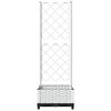 vidaXL Jardini&egrave;re avec treillis Blanc 40x40x121,5 cm PP
