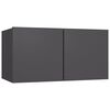 vidaXL Ensemble de meuble TV 3 pcs Gris Bois d&rsquo;ing&eacute;nierie
