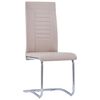 vidaXL Chaises &agrave; manger cantilever lot de 2 cappuccino similicuir