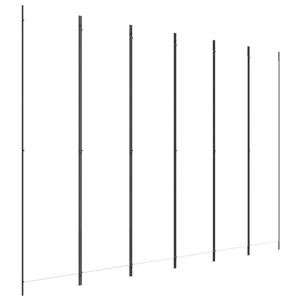 vidaXL Cloison de s&eacute;paration 6 panneaux Blanc 300x220 cm Tissu