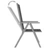 vidaXL Ensemble &agrave; manger de jardin 7 pcs aluminium argent&eacute; et noir