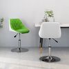 vidaXL Chaises &agrave; manger pivotantes lot de 2 vert et blanc similicuir