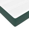 vidaXL Lit à ressorts avec matelas Vert foncé 120 x 220 cm tissu