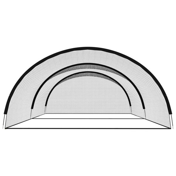 vidaXL Filet pour cage de frappe de baseball Noir 600x400x250 cm