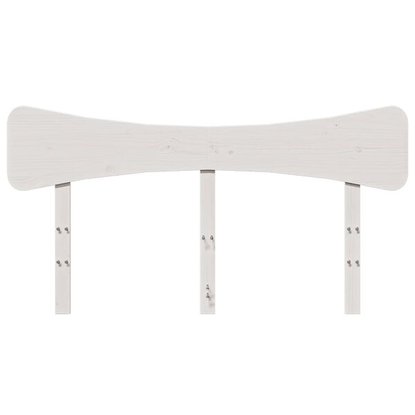 vidaXL T&ecirc;te de lit blanc 160 cm bois massif de pin