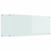 vidaXL Cr&eacute;dence de cuisine 2 pcs Blanc 120 x 50 cm verre tremp&eacute;