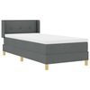 vidaXL Lit &agrave; ressorts avec matelas Gris fonc&eacute; 200 x 100 cm Polyester