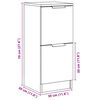 vidaXL Buffets 2 pcs vieux bois 30x30x70 cm bois d'ing&eacute;nierie