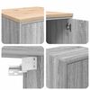 vidaXL Armoires de garage 2 pcs sonoma gris bois d'ing&eacute;nierie