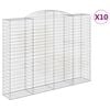 vidaXL Paniers &agrave; gabions arqu&eacute;s 10 pcs 300x50x220/240 cm fer galvanis&eacute;