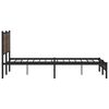 vidaXL Cadre de lit en m&eacute;tal sans matelas ch&ecirc;ne marron 183x213 cm