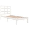 vidaXL Cadre de lit sans matelas blanc 100x200 cm bois massif