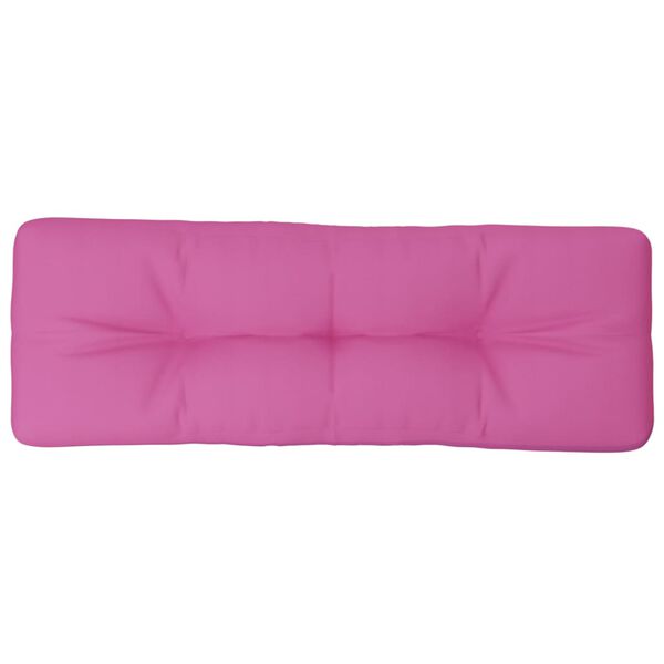 vidaXL Coussin de palette rose 120x40x12 cm tissu