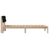 vidaXL Cadre de lit Marron et noir 75 x 190 cm Bois massif en pin