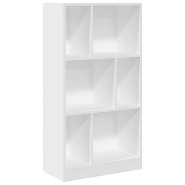 vidaXL Biblioth&egrave;que blanc 57x28,5x107,5 cm bois d'ing&eacute;nierie