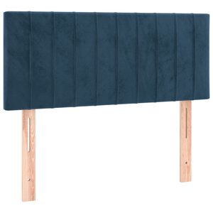 vidaXL T&ecirc;te de lit Bleu fonc&eacute; 80x5x78/88 cm Velours