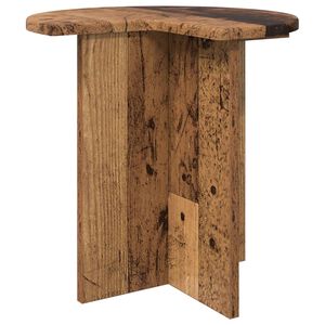 vidaXL Table d'appoint Bois ancien &Oslash; 39 x 38 cm Bois d'ing&eacute;nierie