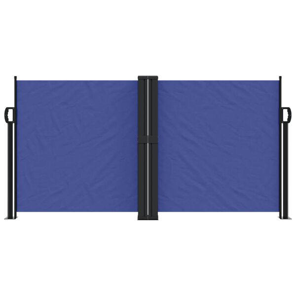 vidaXL Auvent lat&eacute;ral r&eacute;tractable bleu 120x1200 cm