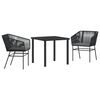 vidaXL Ensemble de salle &agrave; manger pour jardin 7 pcs Marron