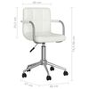 vidaXL Chaise pivotante de salle à manger Blanc Similicuir