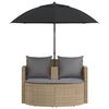 vidaXL Canap&eacute; de jardin 8 pcs Beige et Gris clair polyrotin