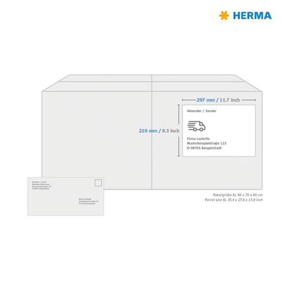HERMA Étiquettes permanentes PREMIUM A4 210x297 mm 100 Feuilles