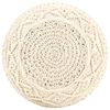 vidaXL Pouf fait à la main en macramé 45x30 cm Coton