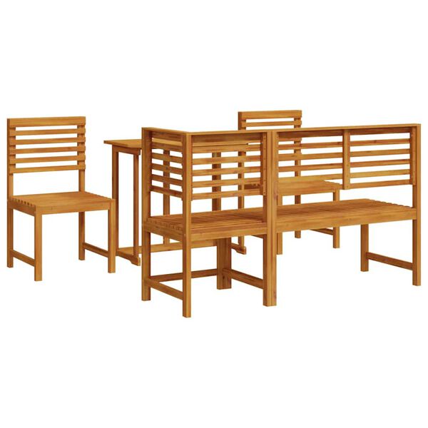 vidaXL Ensemble bistro de jardin 5 pcs Marron Bois d'acacia massif