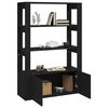 vidaXL Buffet Noir 80x30x119,5 cm Bois d'ing&eacute;nierie
