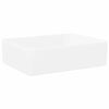 vidaXL Lavabo blanc 48x37x13 cm c&eacute;ramique rectangle