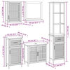 vidaXL Ensemble de meubles de salle de bain 5 pcs bois massif de noyer