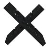 vidaXL Porte-b&ucirc;ches Noir 47x39,5x48 cm Bois massif de pin