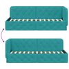 vidaXL Cadre de lit d'angle Turquoise 80 x 200 cm Velours