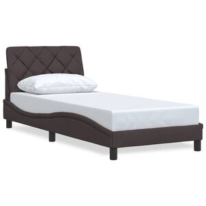 vidaXL Cadre de lit sans matelas marron fonc&eacute; 80x200 cm tissu