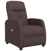 vidaXL Fauteuil de massage Marron fonc&eacute; Tissu