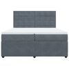 vidaXL Sommier &agrave; lattes de lit et matelas Gris fonc&eacute; 200x200cm Velours